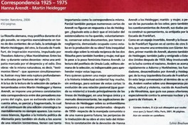 Correspondencia 1925-1975