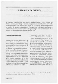 La técnica en Ortega