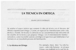 La técnica en Ortega