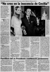 "No creo en la inocencia de Cecilia".