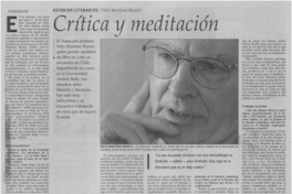 Crítica y meditación