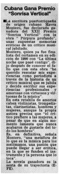 Cubana gana premio "Sonrisa vertical"