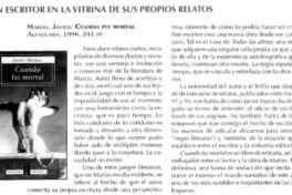 Un escritor en la vitrina de sus propios relatos.