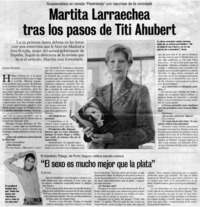 Martita Larraechea tras los pasos de Titi Ahubert Sorprendidos en revista "Paréntesis" con reportaje de la concejala