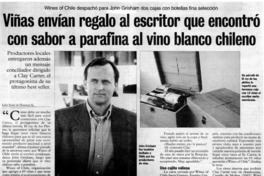 Viñas envían regalo al escritor que encontró con sabor a parafina al vino blanco chileno