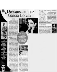 ¿Descansa en paz García Lorca?