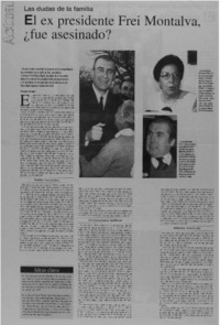 El ex presidente Frei Montalva, ¿fue asesinado?