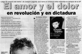 El Amor y el dolor en revolución y en dictadura