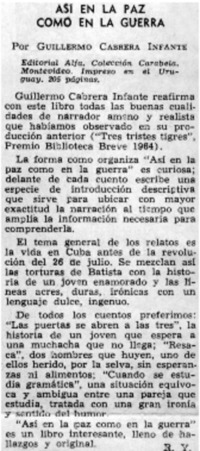 Asi en la Paz como en la guerra