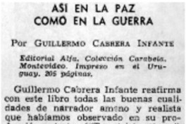 Asi en la Paz como en la guerra
