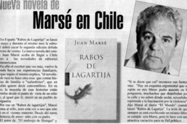 Nueva novela de Marsé en Chile.
