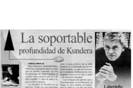 La soportable profundidad de Kundera