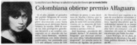 Colombiana obtiene premio Alfaguara.