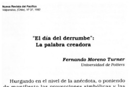 "El Día del derrumbe": La palabra creadora