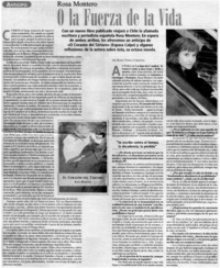 Rosa Montero o la fuerza de la vida