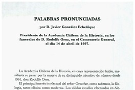 Palabras pronunciadas