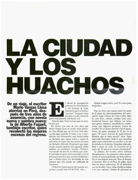 La Ciudad y los huachos