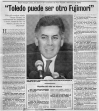 Toledo puede ser otro Fujimori.