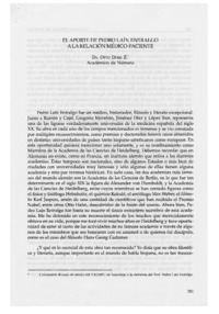 El aporte de Pedro Laín Entralgo a la relación médico-paciente