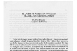 El aporte de Pedro Laín Entralgo a la relación médico-paciente