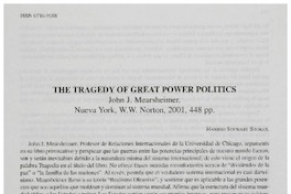 The tragedy of great power politics