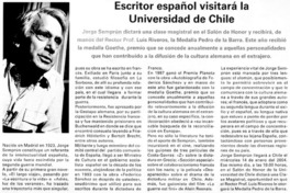 Escritor español visitará la Universidad de Chile