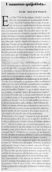 Unamuno quijotista
