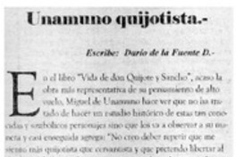 Unamuno quijotista