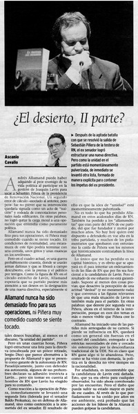 ¿El desierto, II parte?