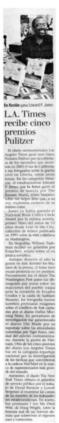 L.A. Times recibe cinco premios Pulitzer