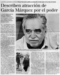 Describen atracción de García Márquez por el poder