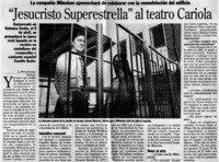 "Jesucristo Superestrella" al teatro Cariola