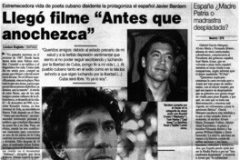 Llegò filme "antes que anochezca"