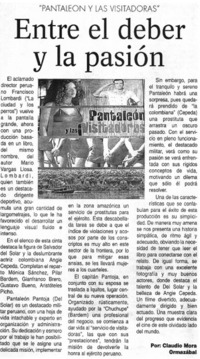 Entre el deber y la pasión