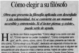 Cómo elegir su filósofo