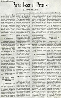 Para leer a Proust
