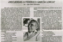 ¿Recuerdas a Federico García Lorcas?