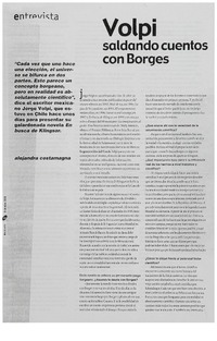 Volpi saldando cuentos con Borges
