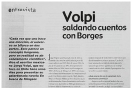 Volpi saldando cuentos con Borges