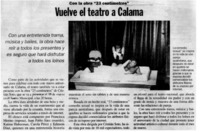 Vuelve el teatro a Calama