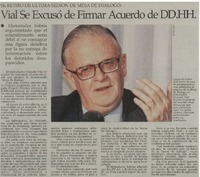Vial se excusó de firmar acuerdo de DD.HH.