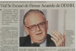 Vial se excusó de firmar acuerdo de DD.HH.