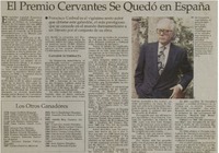 El Premio Cervantes se quedó en España.