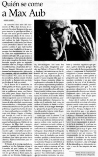 Quién se come a Max Aub