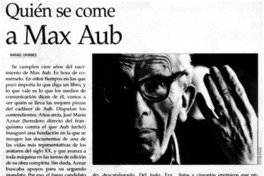 Quién se come a Max Aub