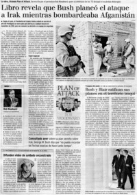 Libro revela que Bush planeó el ataque a Irak mientras bombardeaban Afganistán
