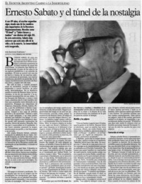 Ernesto Sábato y el túnel de la nostalgia