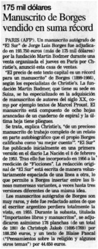 Subastan originales de "Cien años de soledad".