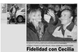 Fidelidad con Cecilia duró sólo sies meses.