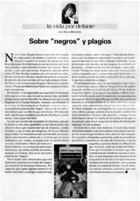 Sobre "negros" y plagios